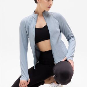 Athleta Salutation Ribbed Jacket 2.0-Blue Star-Size: XL NWT yoga travel active